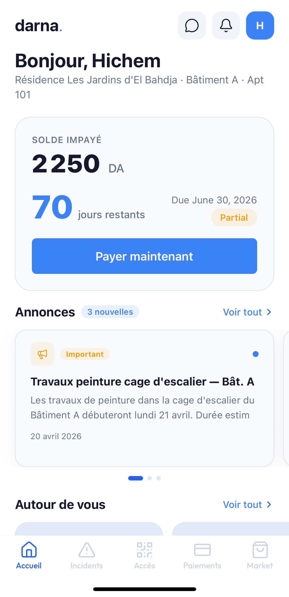 Darna, app résident